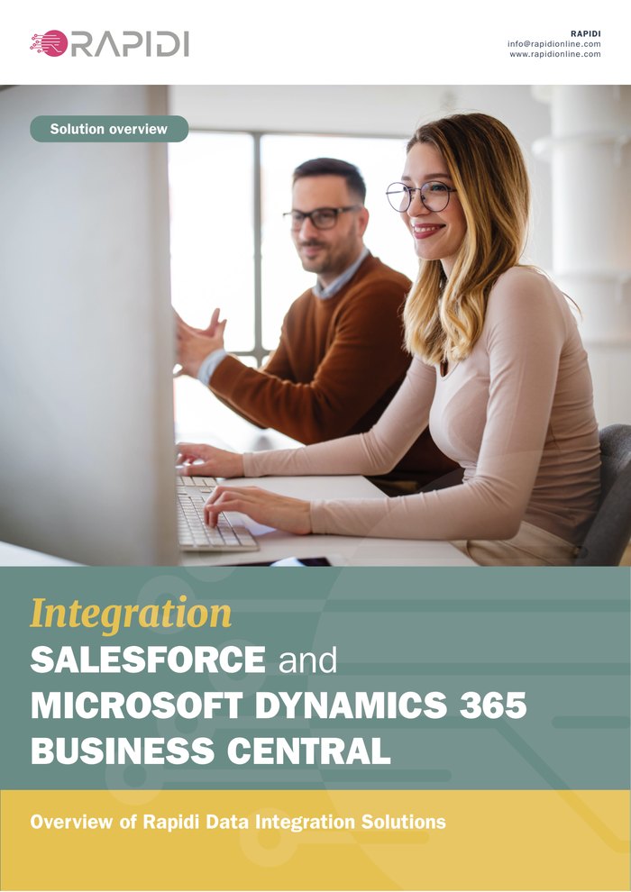 Cover of the Rapidi Salesforce and Business Central solution overview