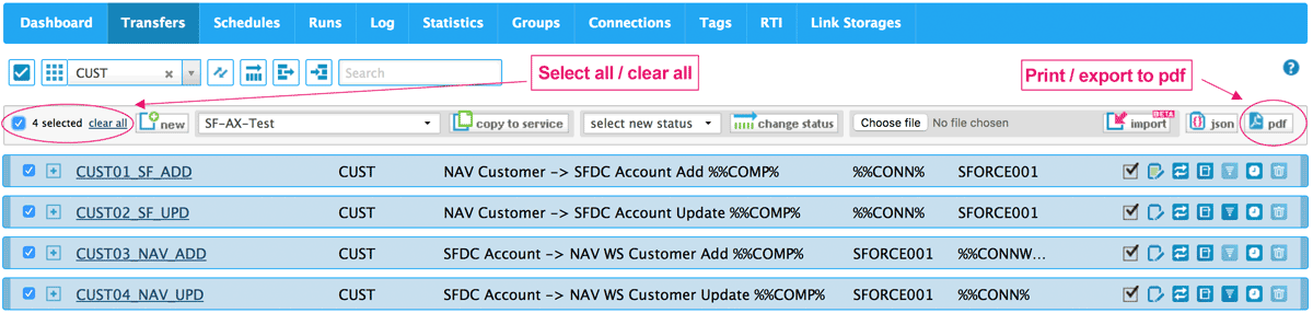 print or export customer transfers to pdf print or export customer transfers to pdf