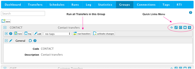 Run a Group of Transfers